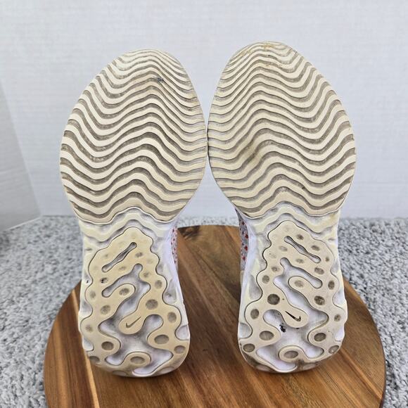 Nike React Phantom Run Flyknit 2 Vast Grey Orange Laceless Running Shoe Women 10 - Picture 9 of 13